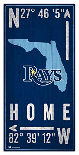 Fan Creations MLB Tampa Bay Rays Unisex Tampa Bay Rays Coordinate Sign, Team Color, 6 x 12 - 757 Sports Collectibles