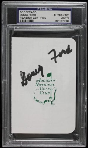 Doug Ford Pga Golf Signed Authentic Masters Scorecard PSA/DNA Slabbed - 757 Sports Collectibles