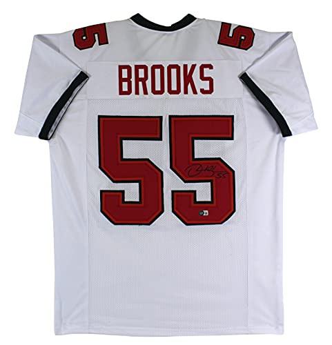 Derrick Brooks Authentic Signed White Pro Style Jersey Autographed BAS Witnessed - 757 Sports Collectibles