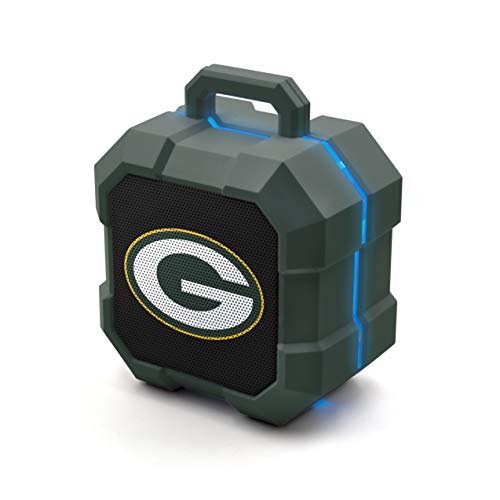 NFL Green Bay Packers Shockbox LED Wireless Bluetooth Speaker, Team Color - 757 Sports Collectibles