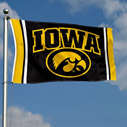 Iowa Hawkeyes Wordmark Large Grommet Banner Flag - 757 Sports Collectibles