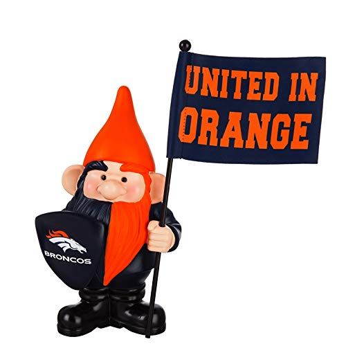 Team Sports America Denver Broncos, Flag Holder Gnome - 757 Sports Collectibles