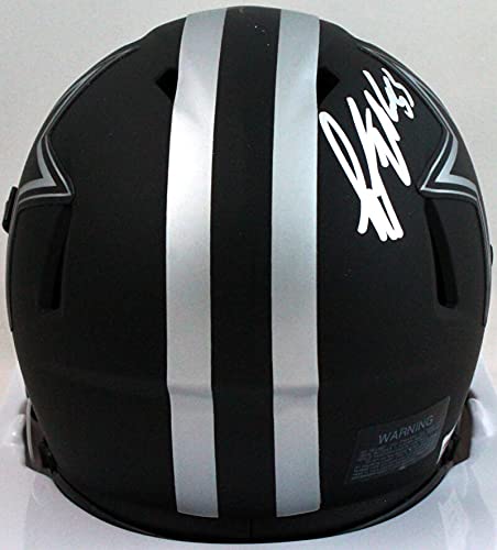 Leighton Vander Esch Autographed Dallas Cowboys Eclipse Mini Helmet-Fanatics Silver - 757 Sports Collectibles