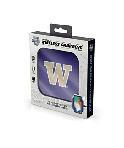 NCAA Washington Huskies Wireless Charging Pad, White - 757 Sports Collectibles