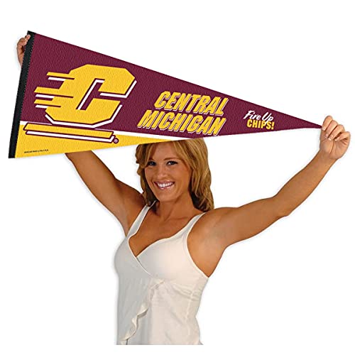 College Flags & Banners Co. Central Michigan Chippewas Pennant Full Size Felt - 757 Sports Collectibles