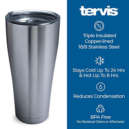 Tervis Triple Walled NFL Philadelphia Eagles Insulated Tumbler Cup Keeps Drinks Cold & Hot, 30oz - Stainless Steel, Blackout - 757 Sports Collectibles