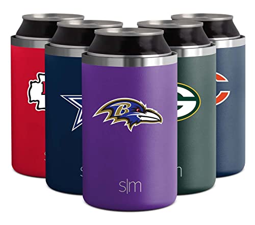 Simple Modern NFL Baltimore Ravens Insulated Ranger Can Cooler, for Standard Cans - Beer, Soda, Sparkling Water and More - 757 Sports Collectibles