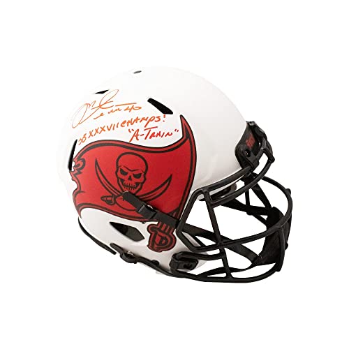 Mike Alstott SB Champs A Train Autographed Tampa Bay Lunar Eclipse Authentic Full-Size Football Helmet - BAS (Red Ink) - 757 Sports Collectibles
