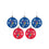 FOCO Kansas Jayhawks NCAA 5 Pack Shatterproof Ball Ornament Set - 757 Sports Collectibles