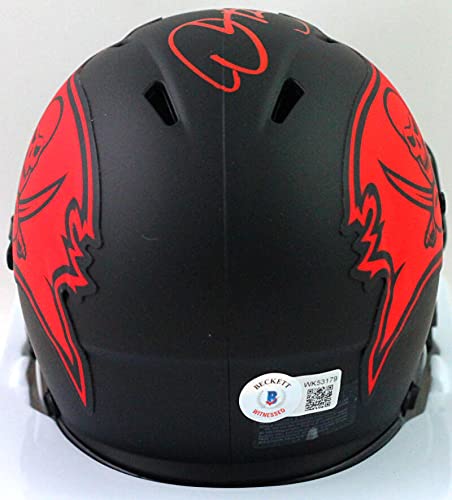 Derrick Brooks Autographed Buccaneers Eclipse Speed Mini Helmet- Beckett W Red - 757 Sports Collectibles