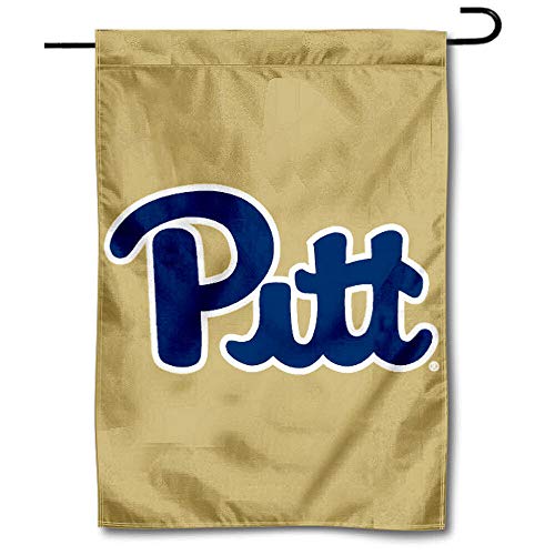 College Flags & Banners Co. Pitt Panthers Script Logo Garden Flag - 757 Sports Collectibles