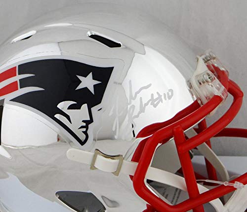 Josh Gordon Autographed New England Patriots Chrome Mini Helmet - JSA W Auth White - 757 Sports Collectibles