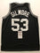 Autographed/Signed Artis Gilmore"HOF 11" San Antonio Black Basketball Jersey JSA COA - 757 Sports Collectibles