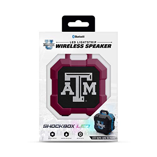 NCAA Texas A&M Aggies Shockbox LED Wireless Bluetooth Speaker, Team Color - 757 Sports Collectibles