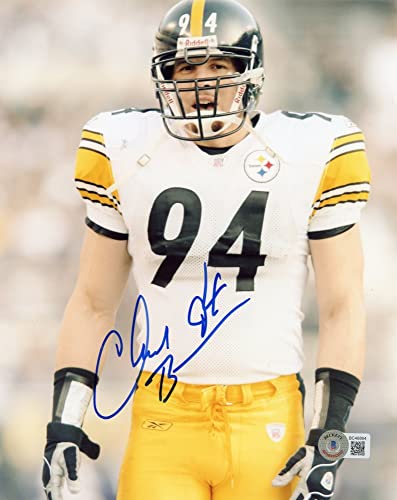 Chad Brown Autographed Pittsburgh 8x10 Photo - BAS (White Jersey) - 757 Sports Collectibles