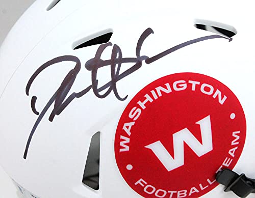 Deion Sanders Autographed WA Football Team Lunar Mini Helmet- Beckett W Black - 757 Sports Collectibles