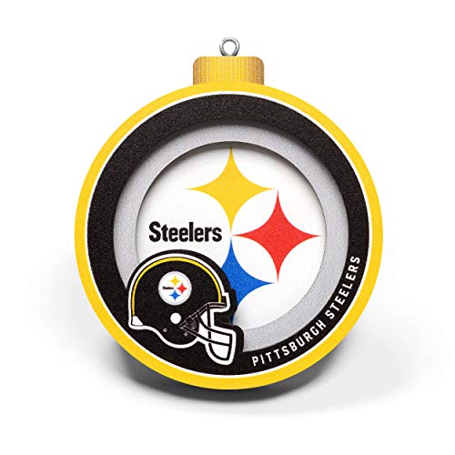 YouTheFan NFL Pittsburgh Steelers 3D Logo Series Ornament - 757 Sports Collectibles