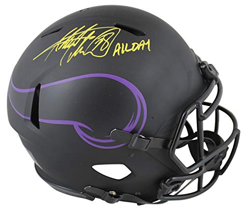 Vikings Adrian Peterson All Day Signed Eclipse F/S Speed Proline Helmet BAS Wit - 757 Sports Collectibles