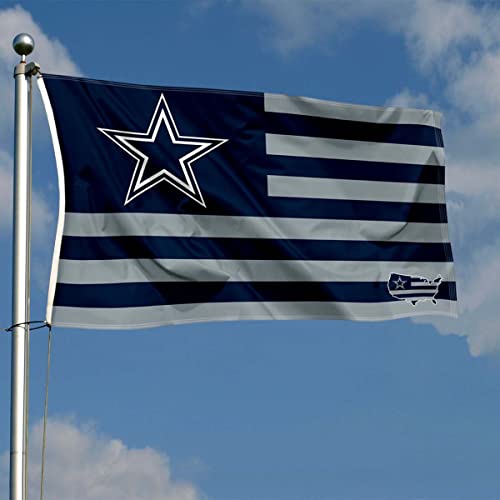 WinCraft Dallas Cowboys USA American Nation Stripes 3x5 Grommet Flag - 757 Sports Collectibles