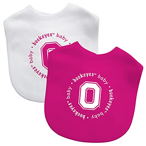 Baby Fanatic NCAA Ohio State Buckeyes 2-Pack Bibs, One Size, Team Color - 757 Sports Collectibles