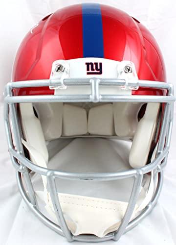 Michael Strahan Autographed NY Giants F/S Flash Speed Authentic Helmet-Beckett W Hologram White - 757 Sports Collectibles