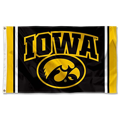 Iowa Hawkeyes Wordmark Large Grommet Banner Flag - 757 Sports Collectibles