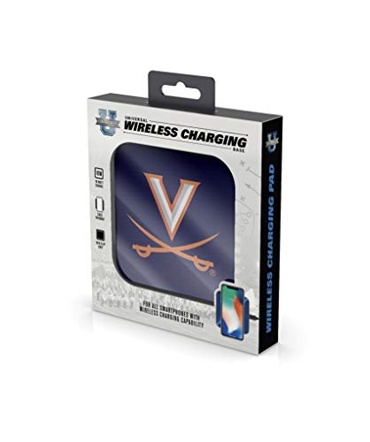 NCAA Virginia Cavaliers Wireless Charging Pad, White - 757 Sports Collectibles