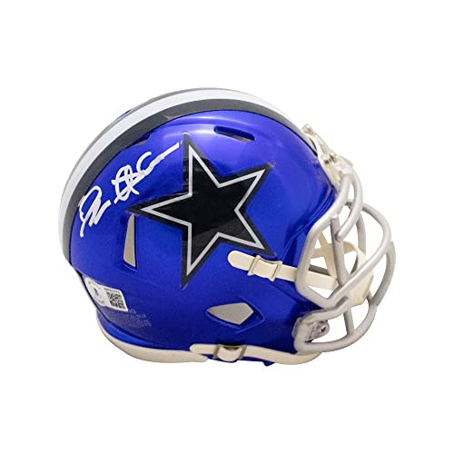 Deion Sanders Autographed Dallas Flash Mini Football Helmet - BAS (White Ink) - 757 Sports Collectibles