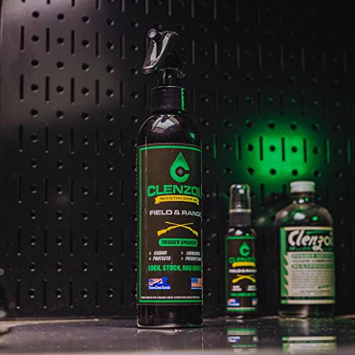 CLENZOIL Field & Range Gun Oil Spray Lube | Cleaner Lubricant Protectant [CLP] | Multi-Purpose Gun Cleaner and Gun Oil Lubricant | 8oz. Bottle of CLP Gun Cleaner and Lubricant w/Trigger Sprayer - 757 Sports Collectibles