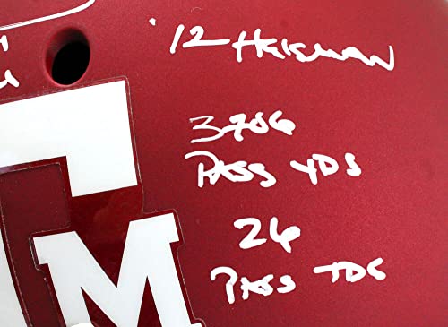 Johnny Manziel Autographed Texas A&M Schutt F/S Authentic Helmet W/6 Insc-Beckett W Hologram White - 757 Sports Collectibles