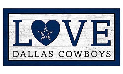 Fan Creations NFL Dallas Cowboys Unisex Dallas Cowboys Love Sign, Team Color, 6 x 12 - 757 Sports Collectibles
