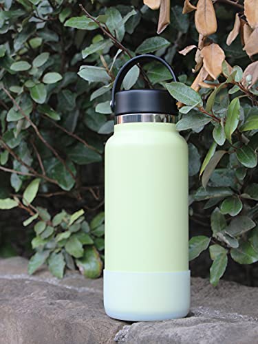 One MissionX Protective Silicone Sleeve Compatible with Hydro Flask 12 oz - 40 oz Water Bottles, Anti-Slip Bottom Boot Cover Accessories, BPA Free (White Clear, Fits 32 oz and 40 oz Bottles) - 757 Sports Collectibles