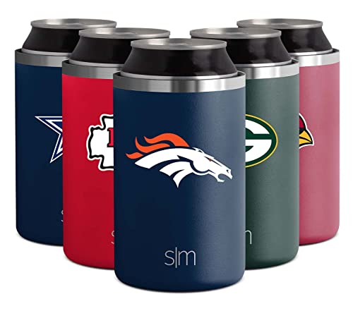 Simple Modern NFL Denver Broncos Insulated Ranger Can Cooler, for Standard Cans - Beer, Soda, Sparkling Water and More - 757 Sports Collectibles