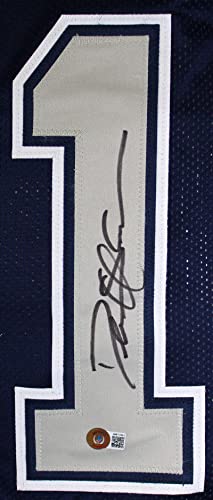 Deion Sanders Autographed Blue/Grey Pro STAT Style Jersey-Beckett W Hologram Black - 757 Sports Collectibles