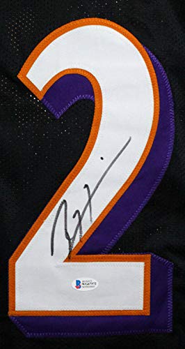 Ray Lewis Autographed Black Pro Style STAT2 Jersey - Beckett W Auth 2 - 757 Sports Collectibles