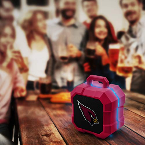 NFL Arizona Cardinals Shockbox LED Wireless Bluetooth Speaker, Team Color - 757 Sports Collectibles