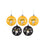 FOCO Pittsburgh Steelers NFL 5 Pack Shatterproof Ball Ornament Set - 757 Sports Collectibles