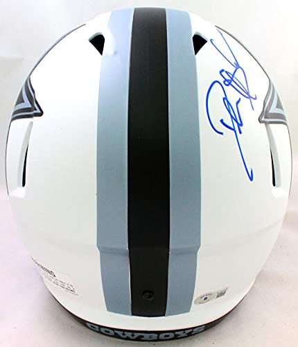 Deion Sanders Autographed Cowboys Lunar Speed F/S Helmet - BA W Holo Blue - 757 Sports Collectibles