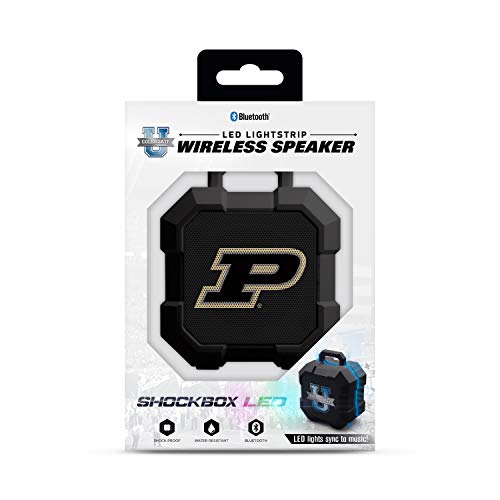 NCAA Purdue Boilermakers Shockbox LED Wireless Bluetooth Speaker, Team Color - 757 Sports Collectibles