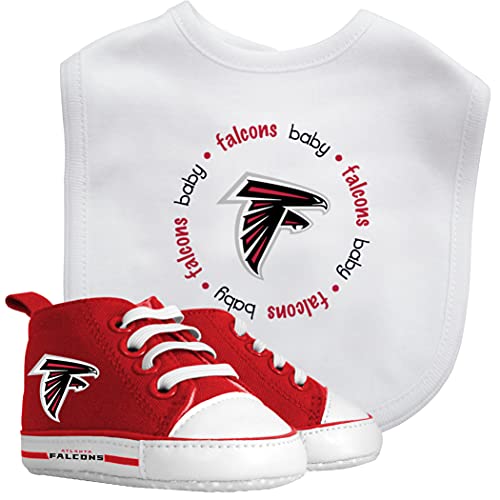 Baby Fanatic NFL Legacy Infant Gift Set, Atlanta Falcons, 2Piece Set (Bib & PRE-Walkers) - 757 Sports Collectibles