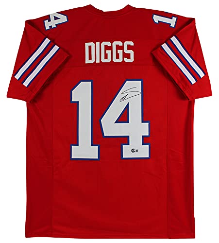 Stefon Diggs Authentic Signed Red Pro Style Jersey Autographed BAS Witnessed - 757 Sports Collectibles