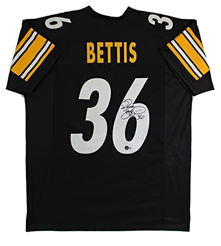 Jerome Bettis Authentic Signed Black Pro Style Jersey BAS Witnessed - 757 Sports Collectibles