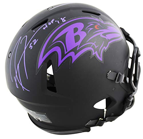 Ravens Ray Lewis HOF 18 Signed Eclipse F/S Speed Proline Helmet w Purple Sig BAS - 757 Sports Collectibles