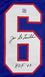 Joe DeLamelleure Autographed Blue Pro Style Jersey HOF Insc TheJerseySource Auth - 757 Sports Collectibles