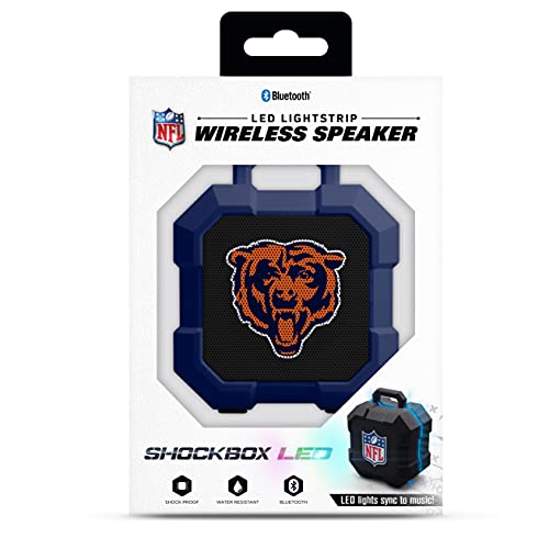 NFL Chicago Bears Shockbox LED Wireless Bluetooth Speaker, Team Color - 757 Sports Collectibles