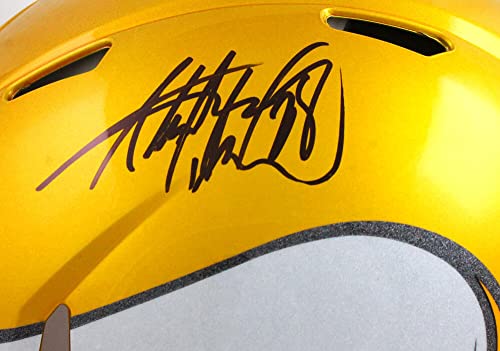 Adrian Peterson Autographed Vikings F/S Flash Speed Authentic Helmet-Beckett W Hologram Black - 757 Sports Collectibles