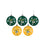 FOCO Green Bay Packers NFL 5 Pack Shatterproof Ball Ornament Set - 757 Sports Collectibles