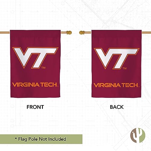 Virginia Tech Flag Double Sided 3-Ply Hokies VT Flags Banners 100% Polyester Indoor Outdoor (House Flag A) - 757 Sports Collectibles