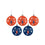 FOCO Syracuse Orange NCAA 5 Pack Shatterproof Ball Ornament Set - 757 Sports Collectibles