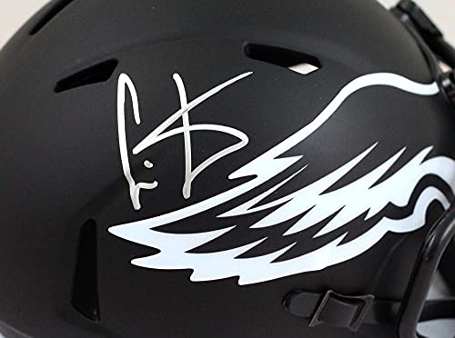 Cris Carter Autographed Eagles Eclipse Speed Mini Helmet- JSA W Silver - 757 Sports Collectibles